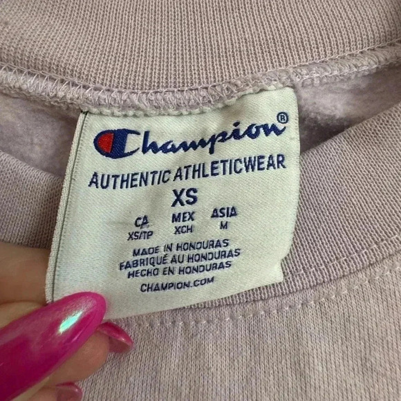 VTG Champion Myrtle Beach South Carolina Lilac Purple Sweatshirt Preppy Comfy - Picture 4 of 11